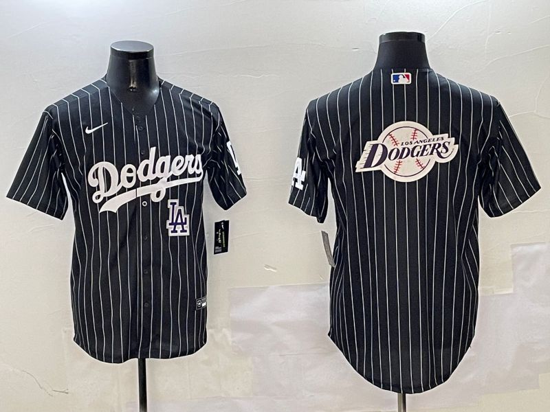 Men Los Angeles Dodgers Blank Black Stripe Jointly Name 2025 Nike MLB Jersey style 32->los angeles dodgers->MLB Jersey